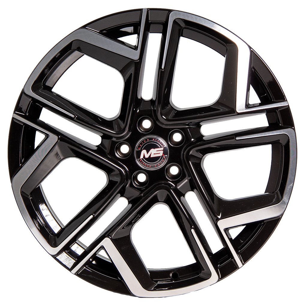 Rin 18 7.5 5X100 Ms Y1243 BLACK MACHINE FACE ET35 CB57.1