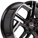 Rin 18 7.5 5X100 Ms Y1243 BLACK MACHINE FACE ET35 CB57.1