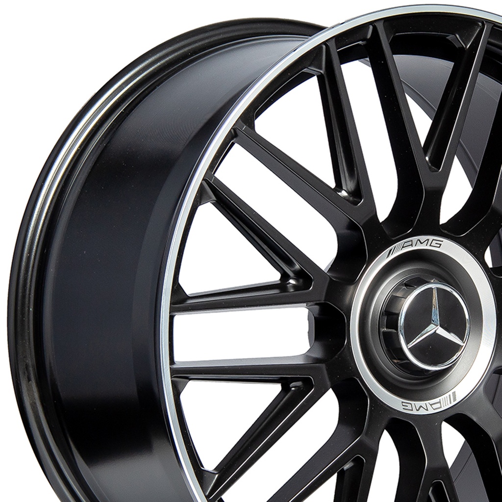 Rin 20 "X9.5 " 5x112 R1 SPORT H932F MATTE BLACK MACHINE LIP 43 66.56