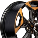 Rin 19 "X8.5 " 5x112 R1 SPORT CPR20 BLACK MACHINE FACE+COPPER 40 57.1