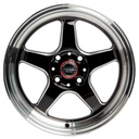 Rin 15 "X7 " 4x100 R1 SPORT DX425/689 Black Milling Window Machine Lip 35 73.1 Sí