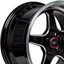 Rin 15 "X8 " 4x100 R1 SPORT DX425/689 Black Milling Window Machine Lip 25 73.1 Sí