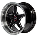 Rin 15 "X8 " 4x100 R1 SPORT DX425/689 Black Milling Window Machine Lip 25 73.1 Sí