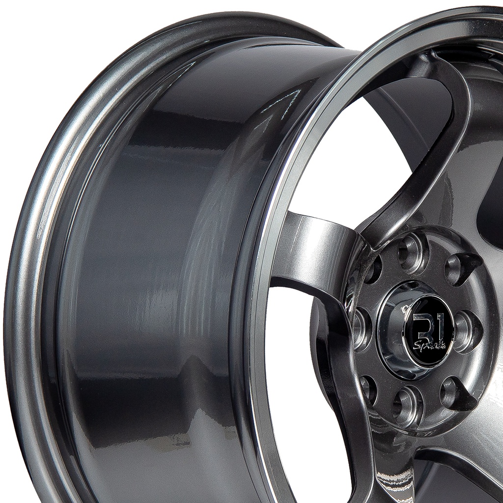 Rin 15 "X8 " 4X100/114.3 R1 SPORT 5958R Gunmetal Machine Lip 25 73.1 Sí