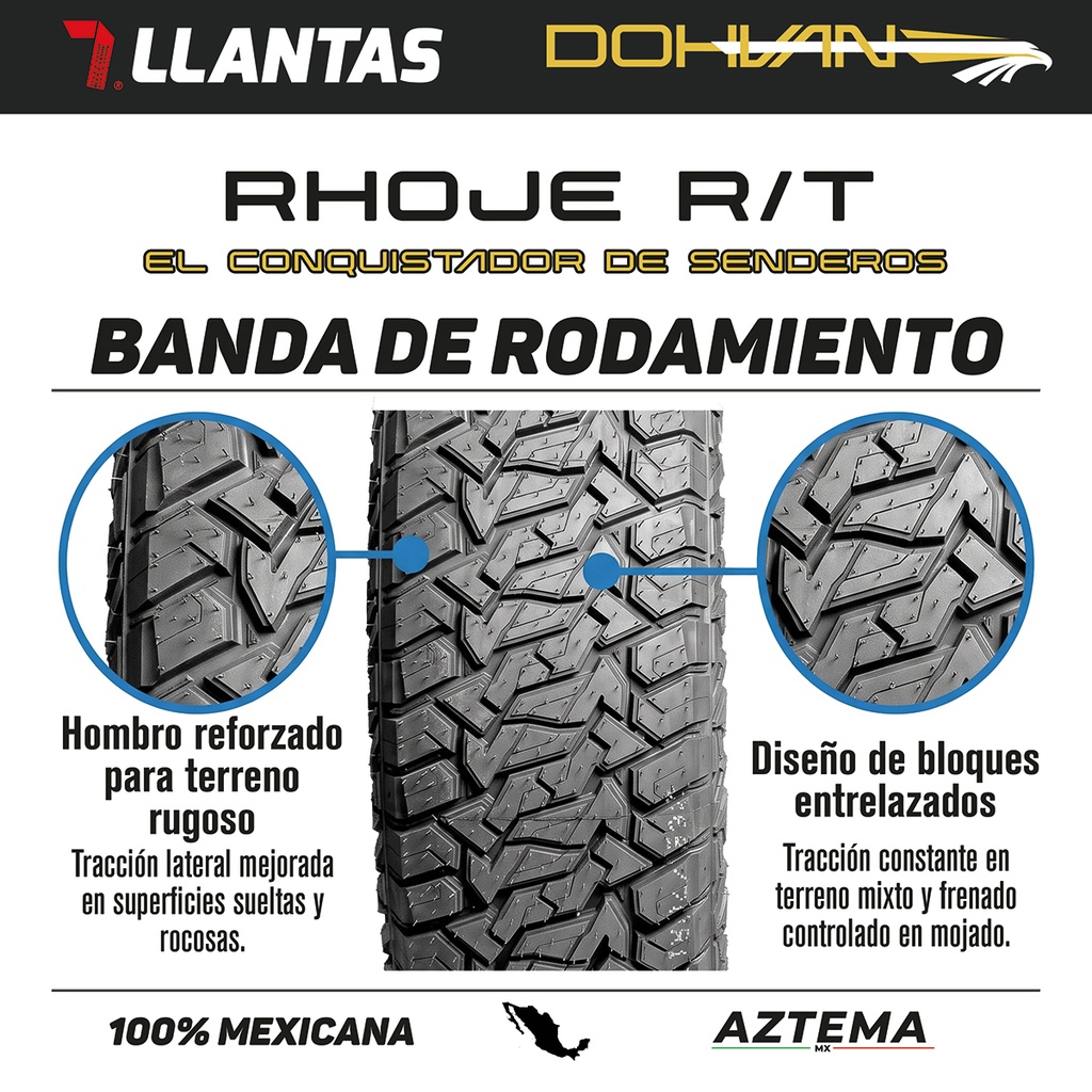 Llanta LT 33x12.5 R20 114Q Dohvan RHOJE R/T