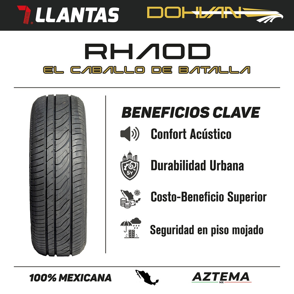 Kit de 2 Llantas P 175/70 R14 84T Dohvan RHAOD