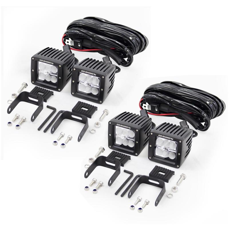 Faros Cuadrados de 3" GR Bright Series 2 Pares con arnes