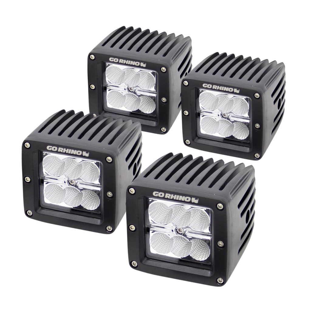 Faros Cuadrados de 3" GR Bright Series 2 Pares con arnes