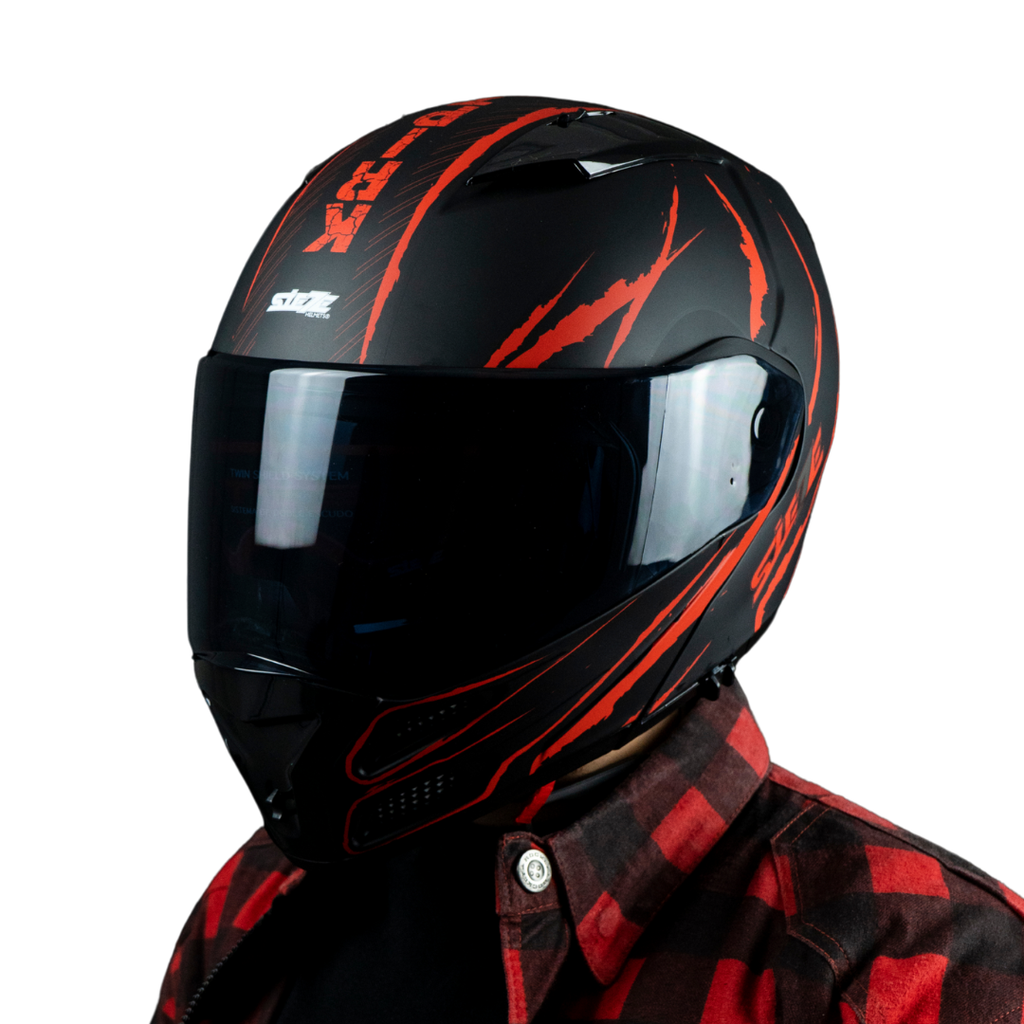 CASCO ABATIBLE STORM KRIPTONITE ROJO L