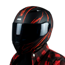 CASCO ABATIBLE STORM KRIPTONITE ROJO XL