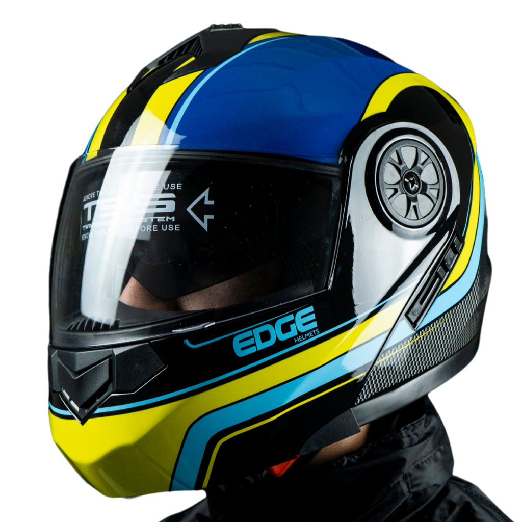 CASCO ABATIBLE TURBO BERLIN AMARILLO AZUL L
