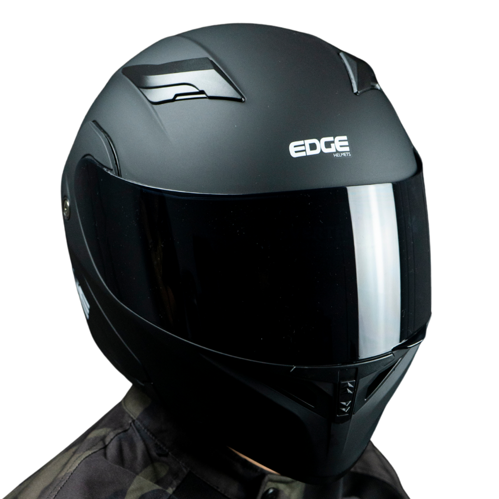 CASCO EDGE BOSS NEGRO SOLIDO MATE XL