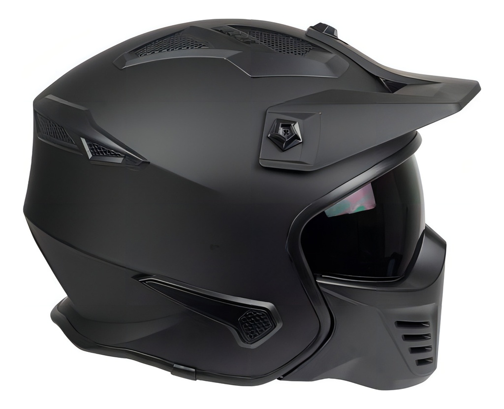 CASCO KOMBAT NEGRO MATE XL