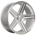 Rin 22 9.5 5X127 Rc Performance 2227SM22 Silver Machine Face ET0 CB0