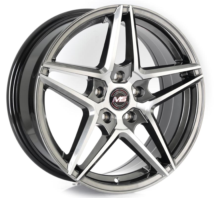 Rin 17 7.5 5X114.3 Ms 1228 HYPER BLACK MACHINE ET42 CB67.1