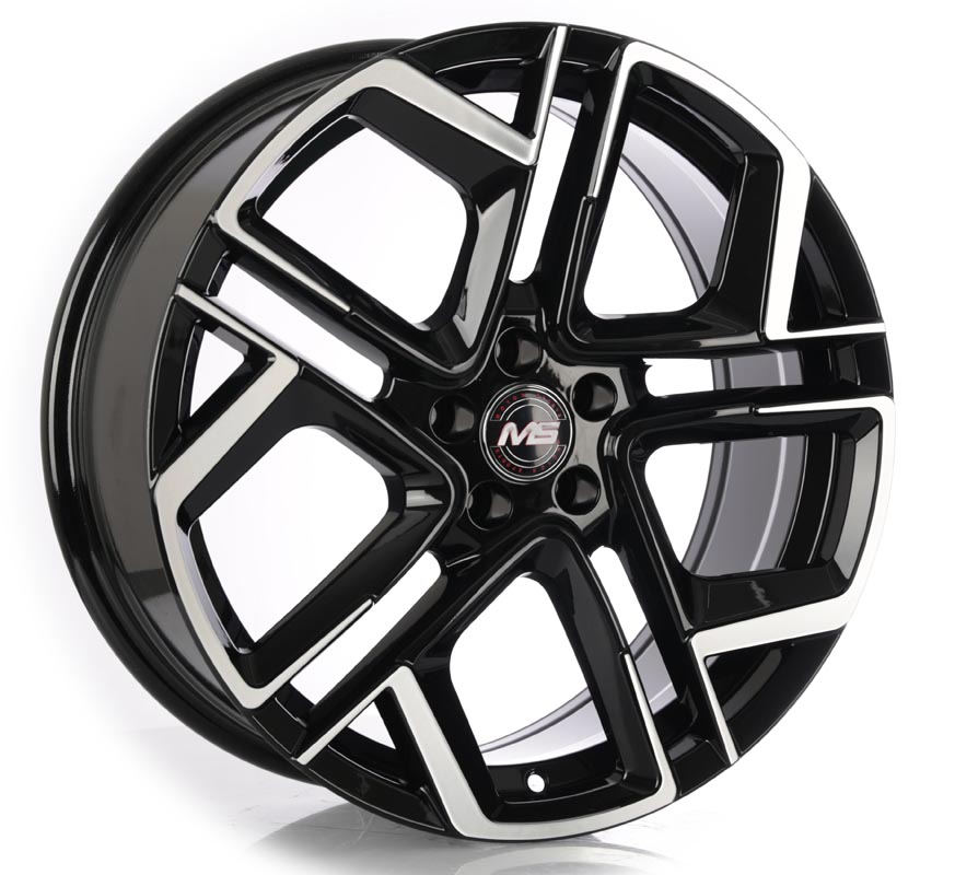 Rin 18 7.5 5X100 Ms Y1243 BLACK MACHINE FACE ET35 CB57.1