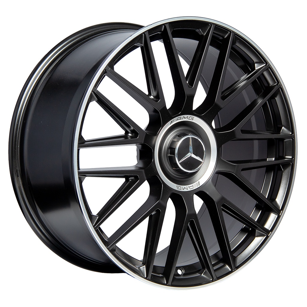 Rin 20 8.5 5X112 R1 SPORT H932F MATTE BLACK MACHINE LIP ET38 CB66.56