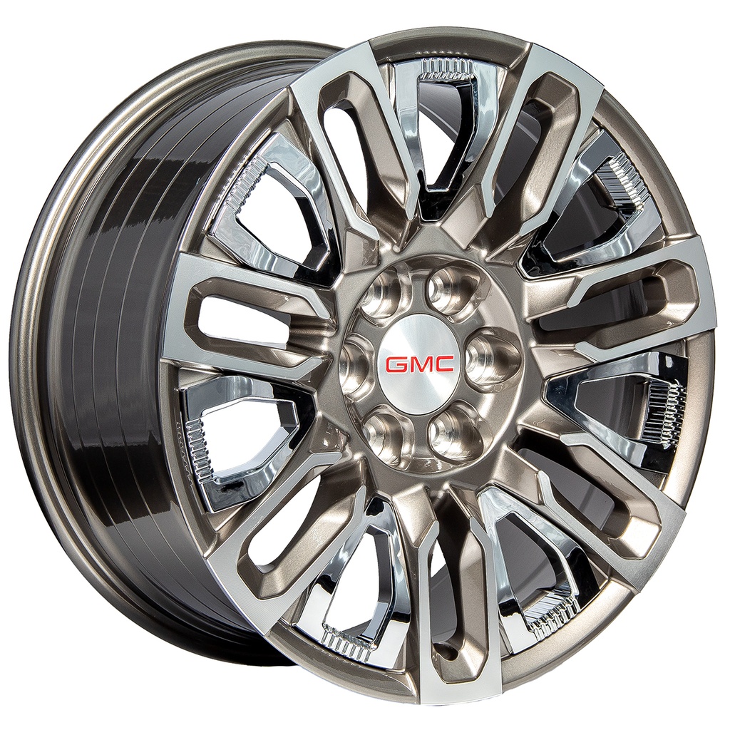 Rin 20 9 6X139.7 R1 SPORT TYH086 GUNMETAL MF INSERT CHROME ET28 CB78.1