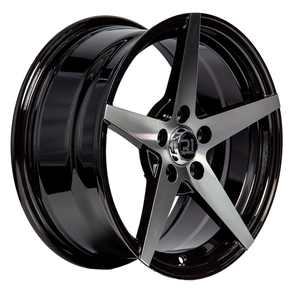Rin 15 7 5X100 R1 SPORT DX427 BLACK MACHINE FACE ET35 CB73.1