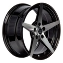 Rin 15 7 5X100 R1 SPORT DX427 BLACK MACHINE FACE ET35 CB73.1