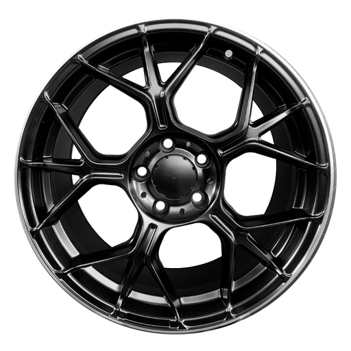 [1951128.5SOF009SBMLET00] Rin 19 8.5 5X112 Saxo F009 SATIN BLACK MACHINED LIP ET0 CB0