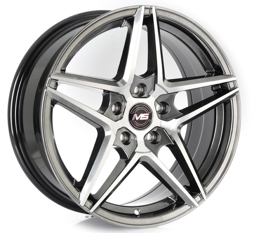 [175114.37.5MS1228HBMFET4267.1] Rin 17 7.5 5X114.3 Ms 1228 HYPER BLACK MACHINE ET42 CB67.1