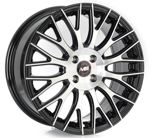 [1741007.5MS1229BMFET4267.1] Rin 17 7.5 4X100 Ms 1229 BLACK MACHINE FACE ET42 CB67.1