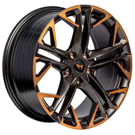 [185112R1CPR19SANTINBLACKMF+COPPER4057.1] Rin 18 "X8 " 5x112 R1 SPORT CPR19 SANTIN BLACK MF+COPPER 40 57.1