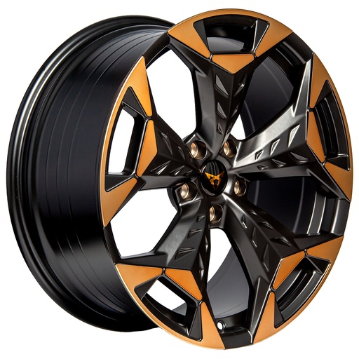[195112R1CPR20BLACKMACHINEFACE+COPPER4057.1] Rin 19 "X8.5 " 5x112 R1 SPORT CPR20 BLACK MACHINE FACE+COPPER 40 57.1